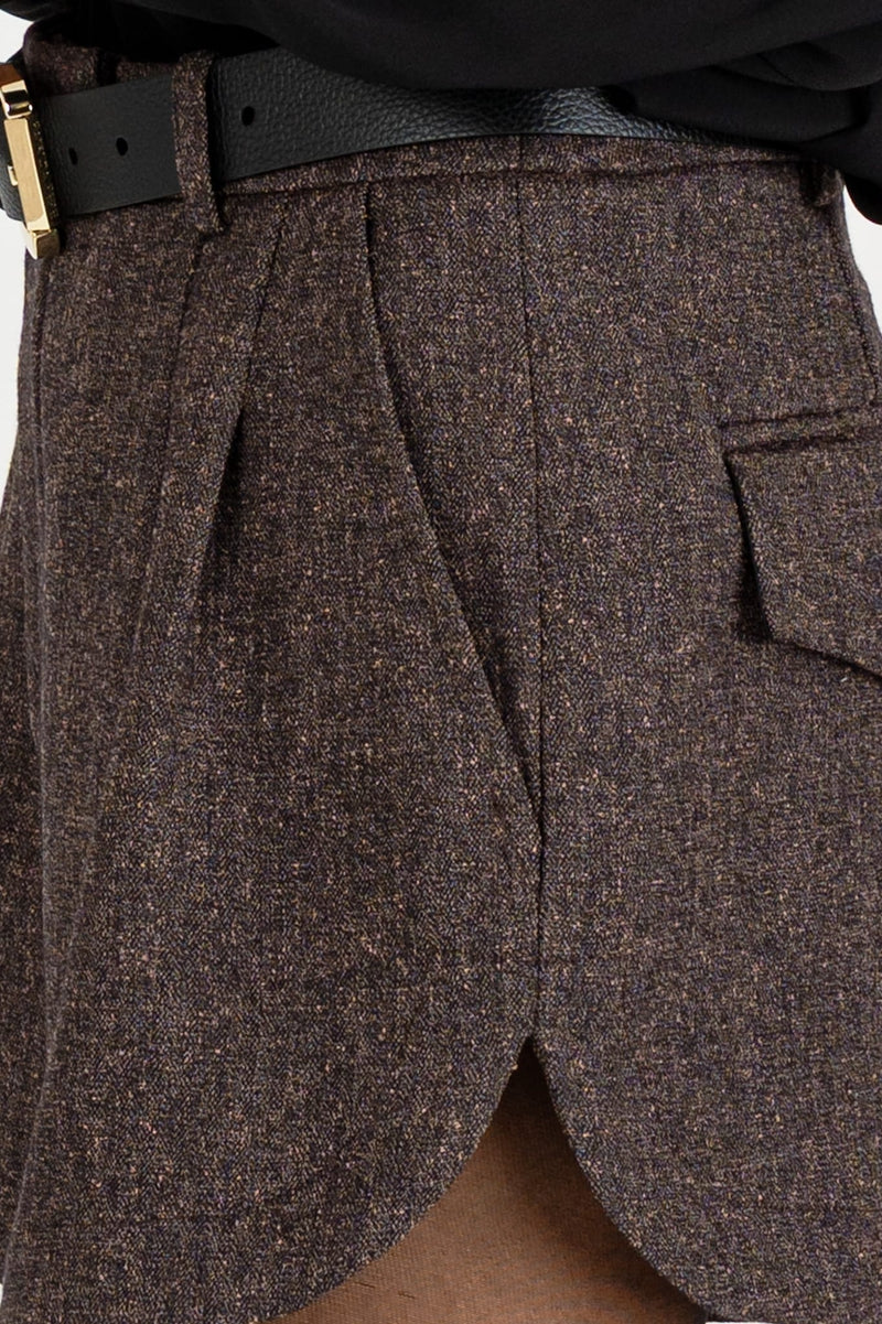 Short in Tweed Warm Beige Chin