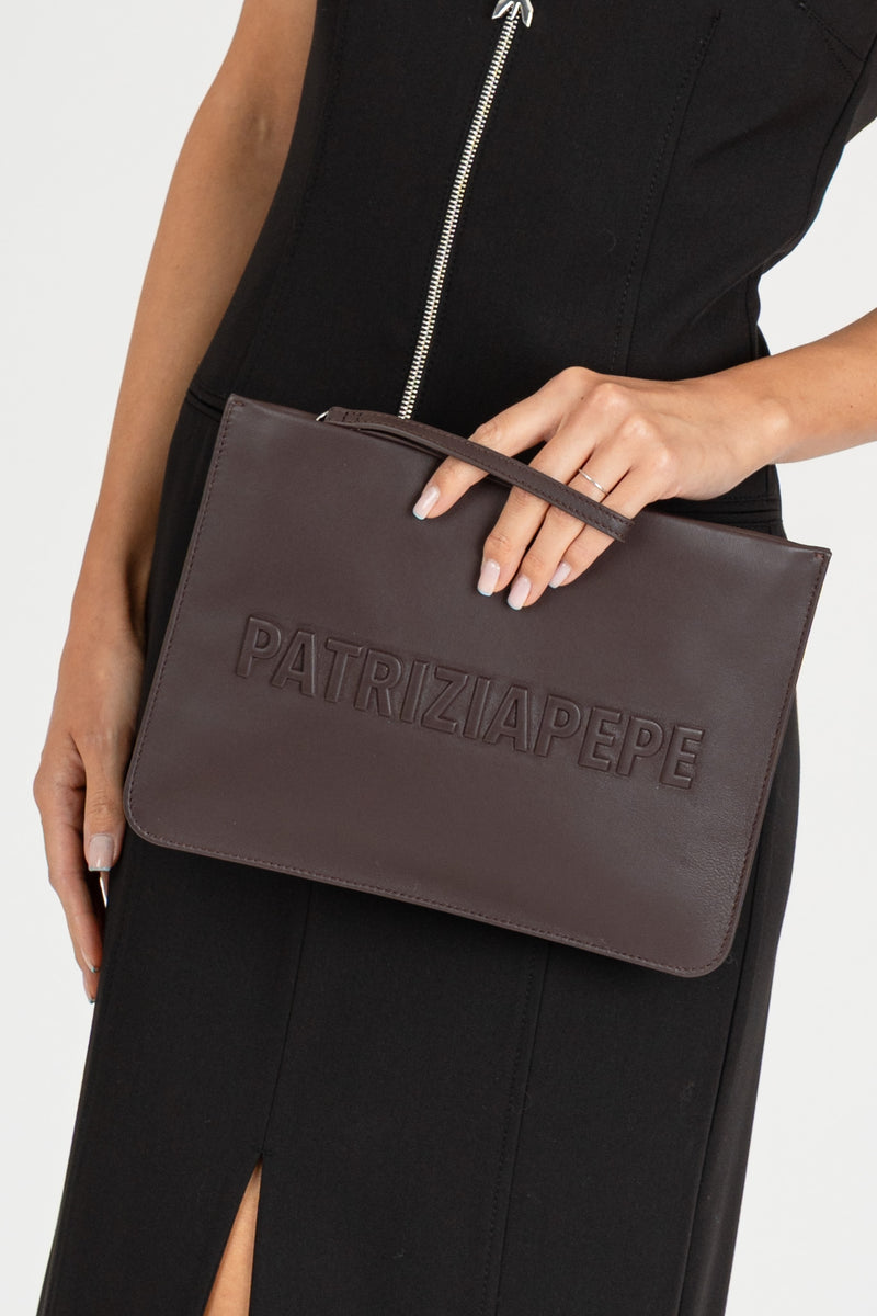 Borsa Pochette (In) Perfect Media Deep Chocolate
