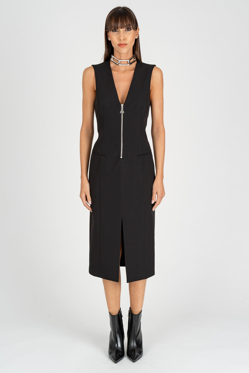 Abito Midi zip Fly Nero