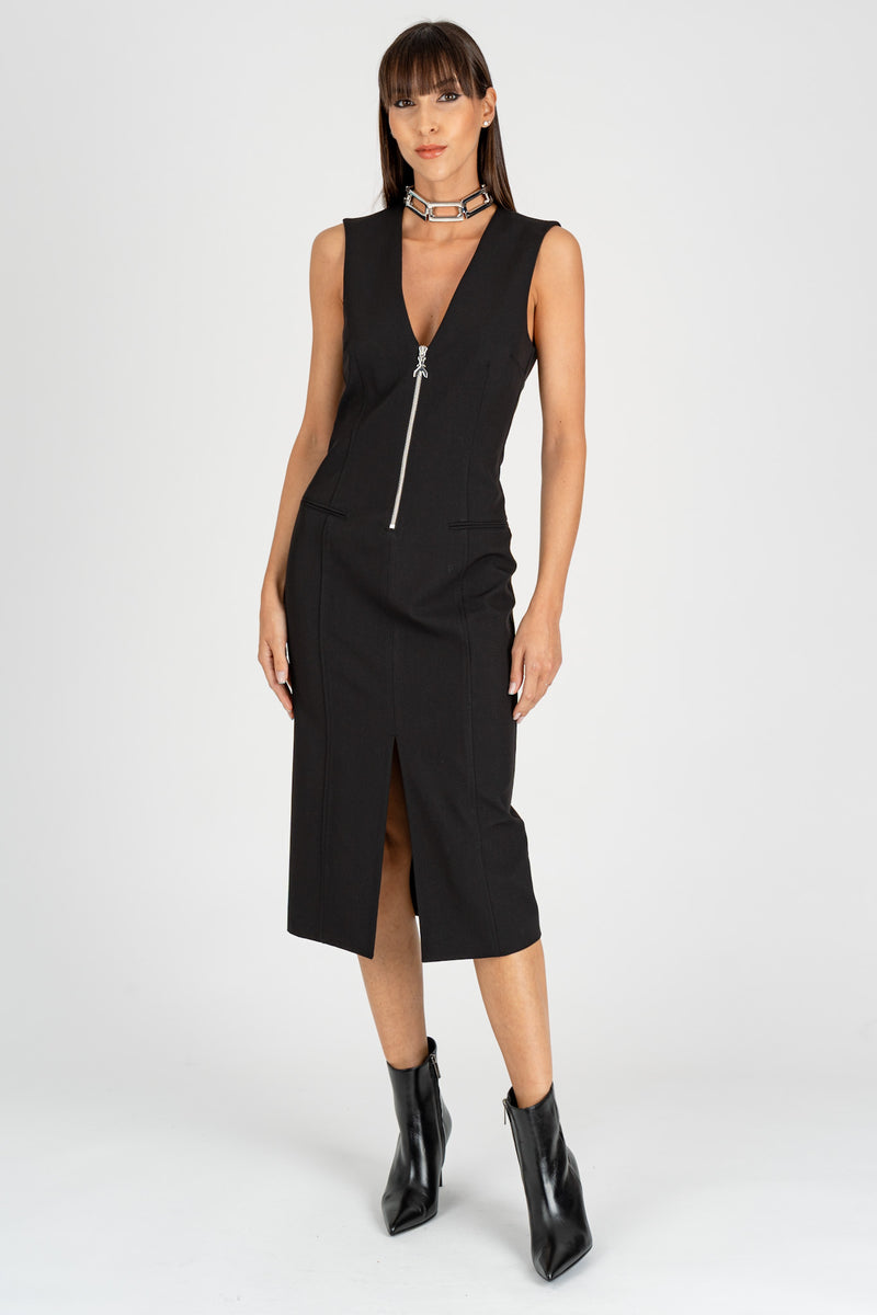 Abito Midi zip Fly Nero
