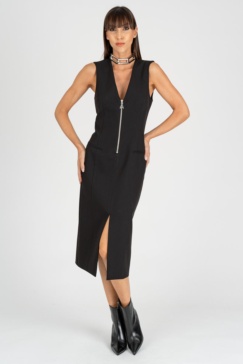 Abito Midi zip Fly Nero