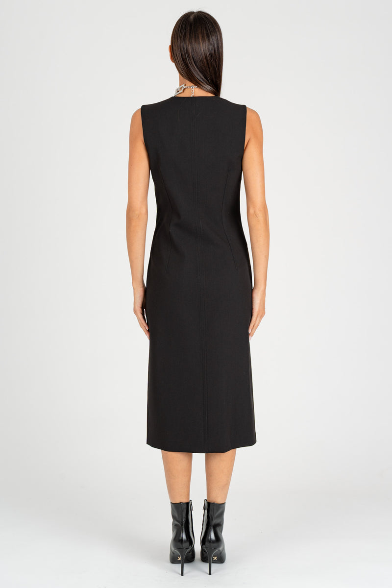 Abito Midi zip Fly Nero