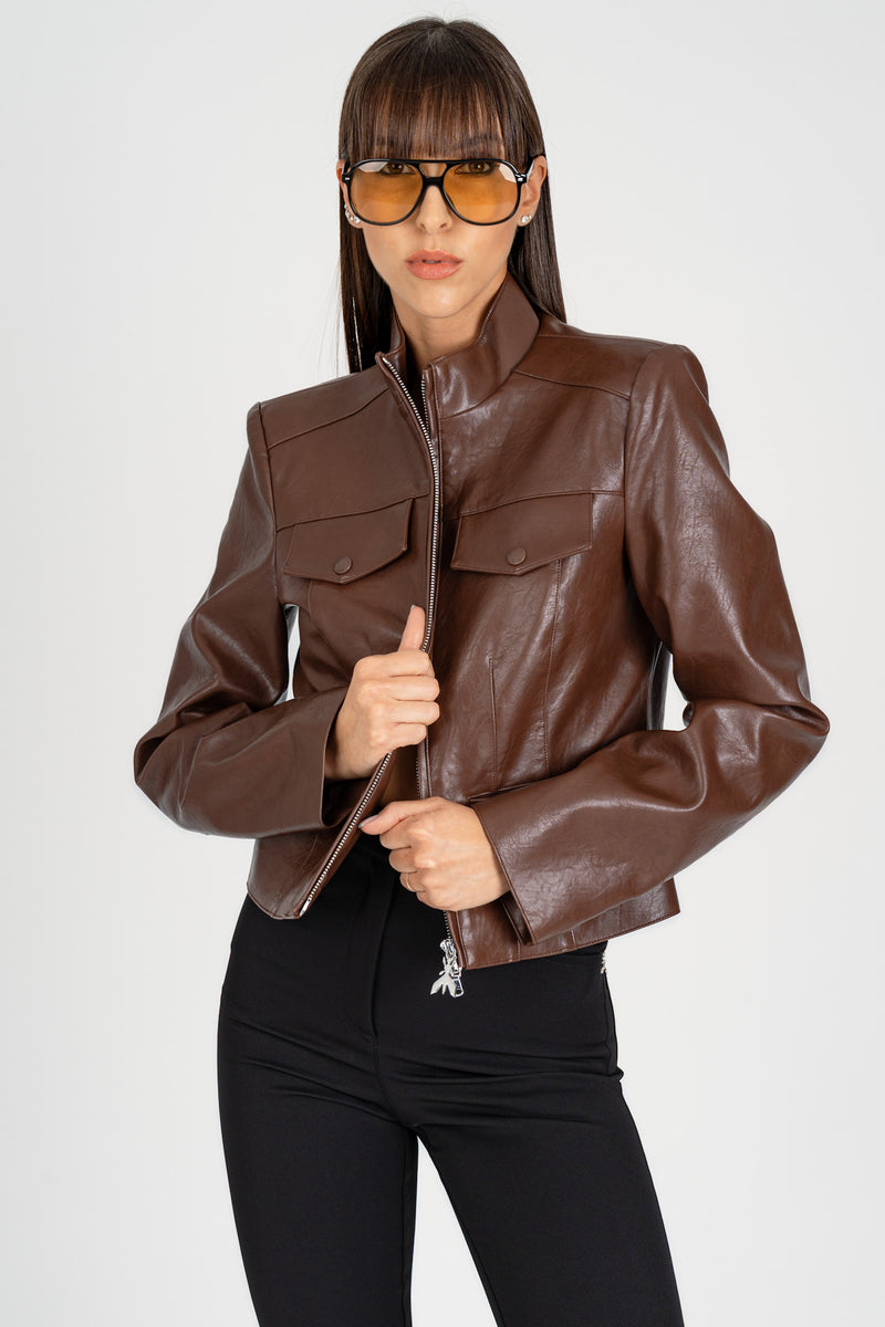 Giubbino Glam Rock Earth Brown