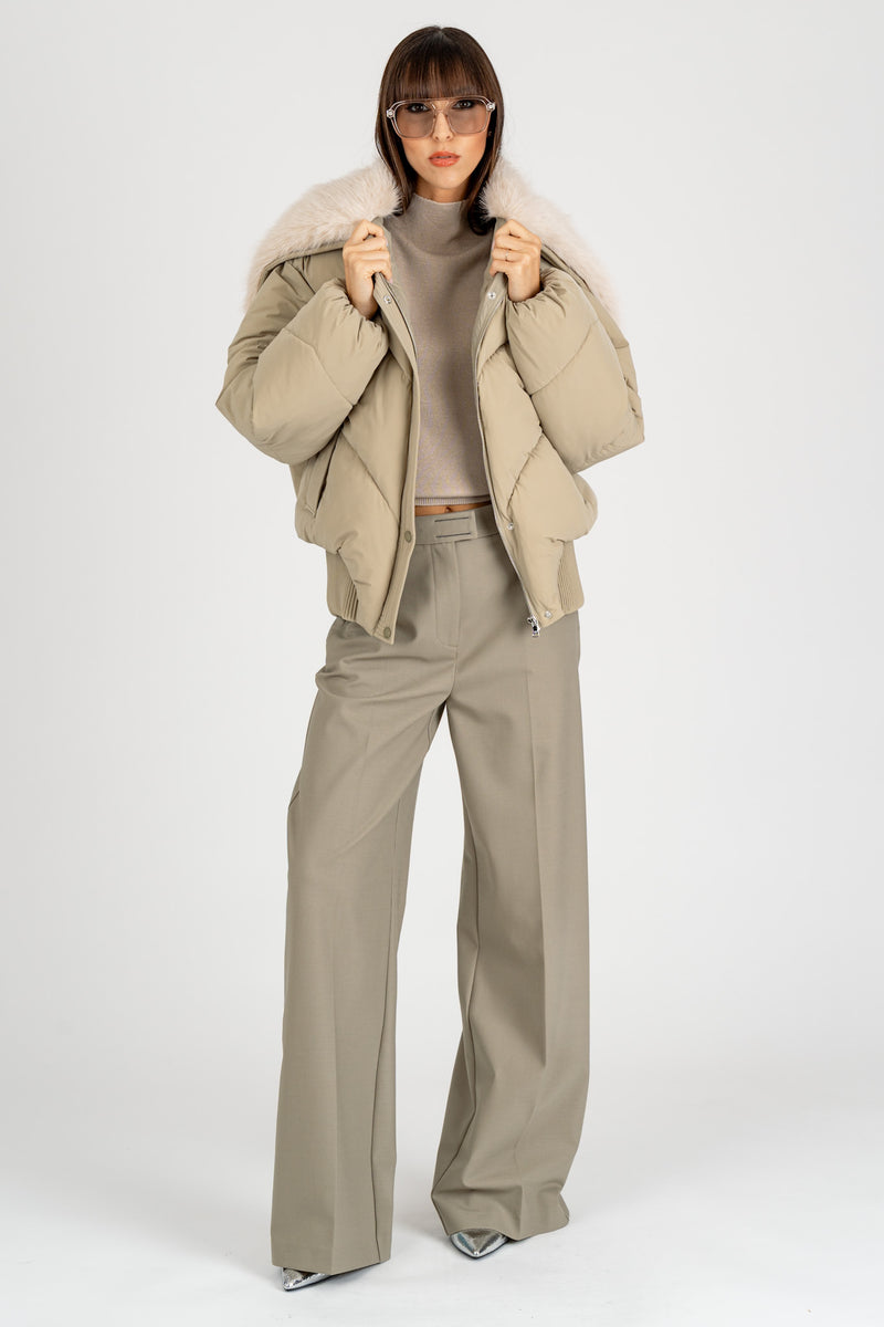 Giubbotto Bomber Winter Greige