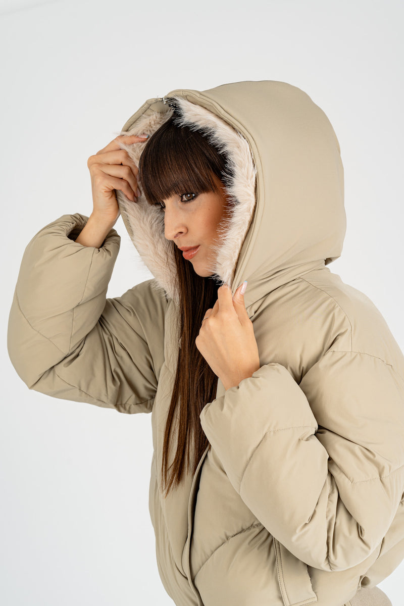 Giubbotto Bomber Winter Greige