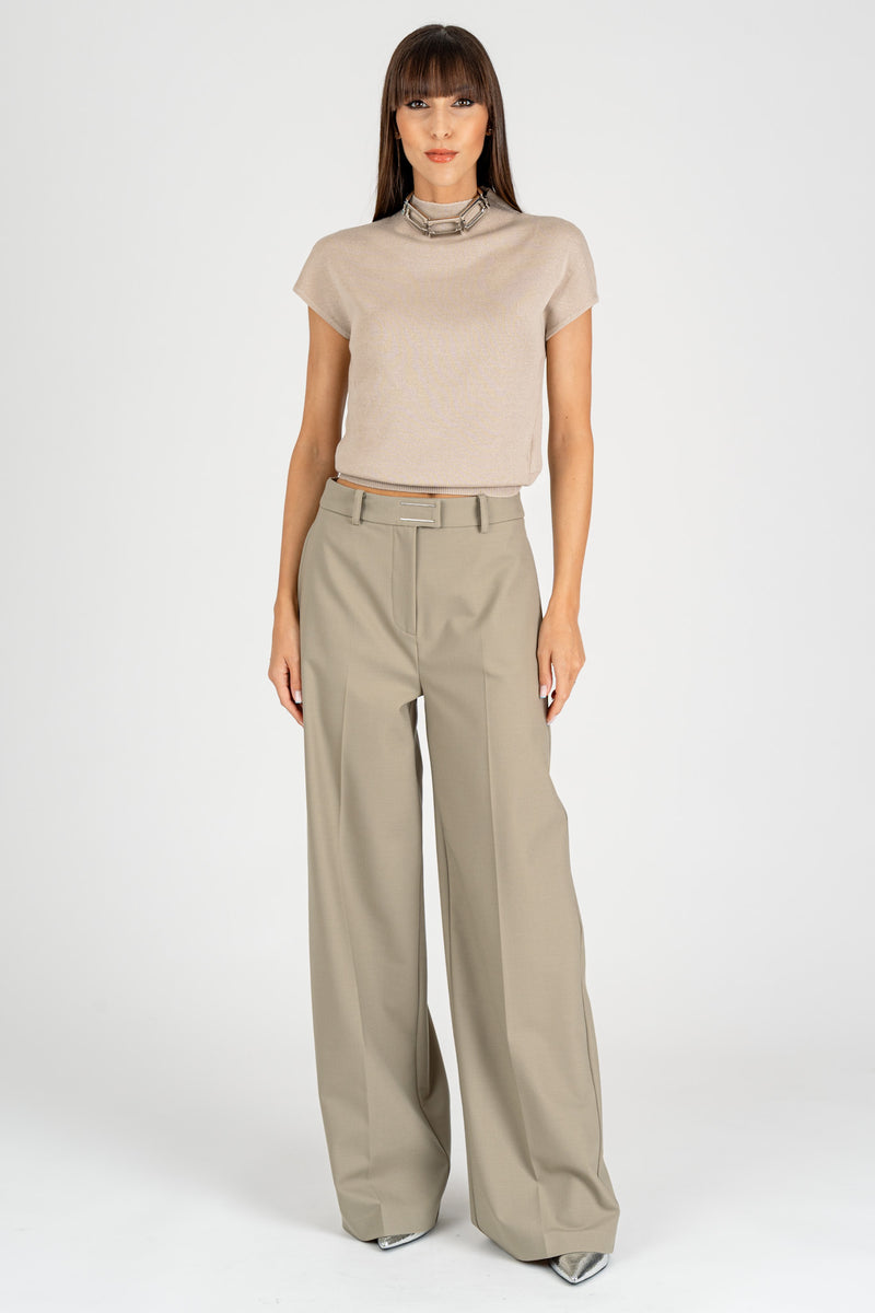 Pantalone Palazzo Essential Winter Greige