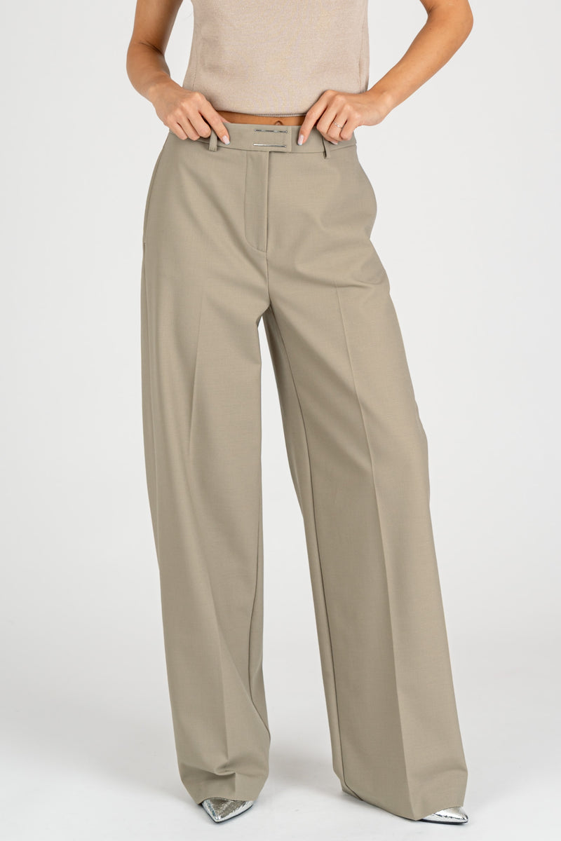 Pantalone Palazzo Essential Winter Greige