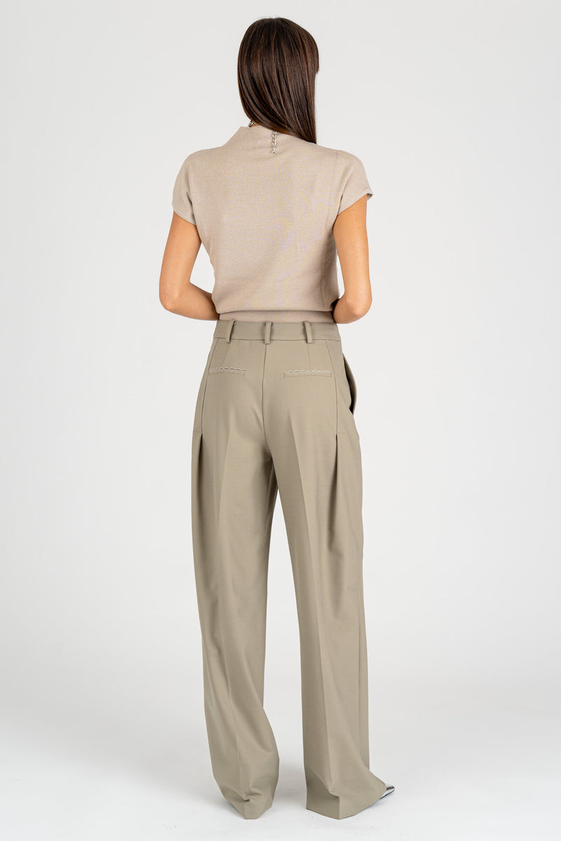 Pantalone Palazzo Essential Winter Greige