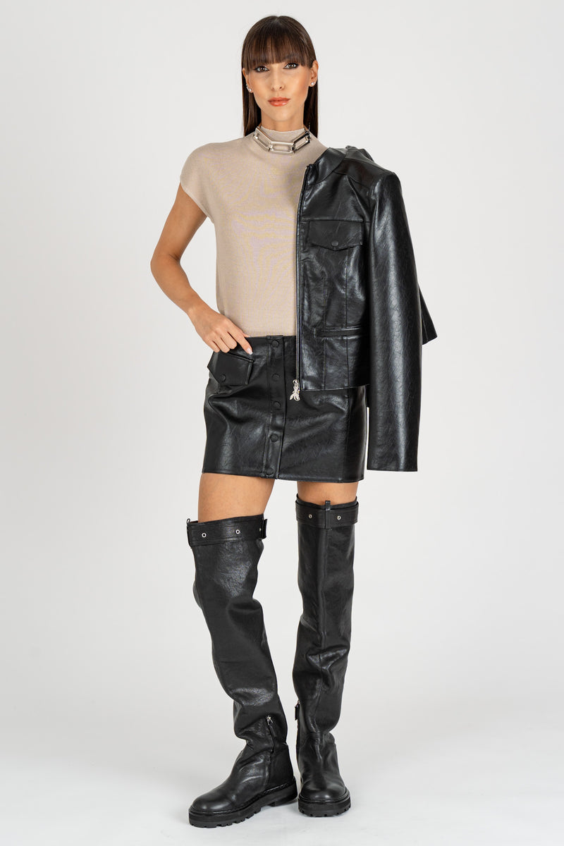 Gonna Mini Glam Rock Nero