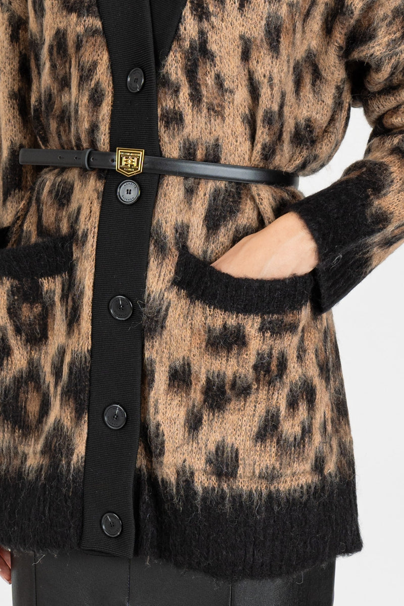 Cardigan Animalier Nero Natural