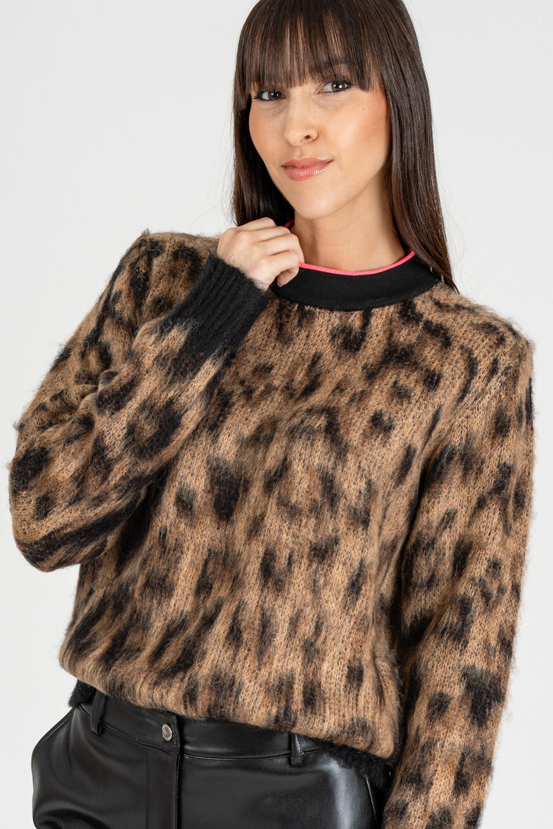 Maglione Animalier Nero Natural