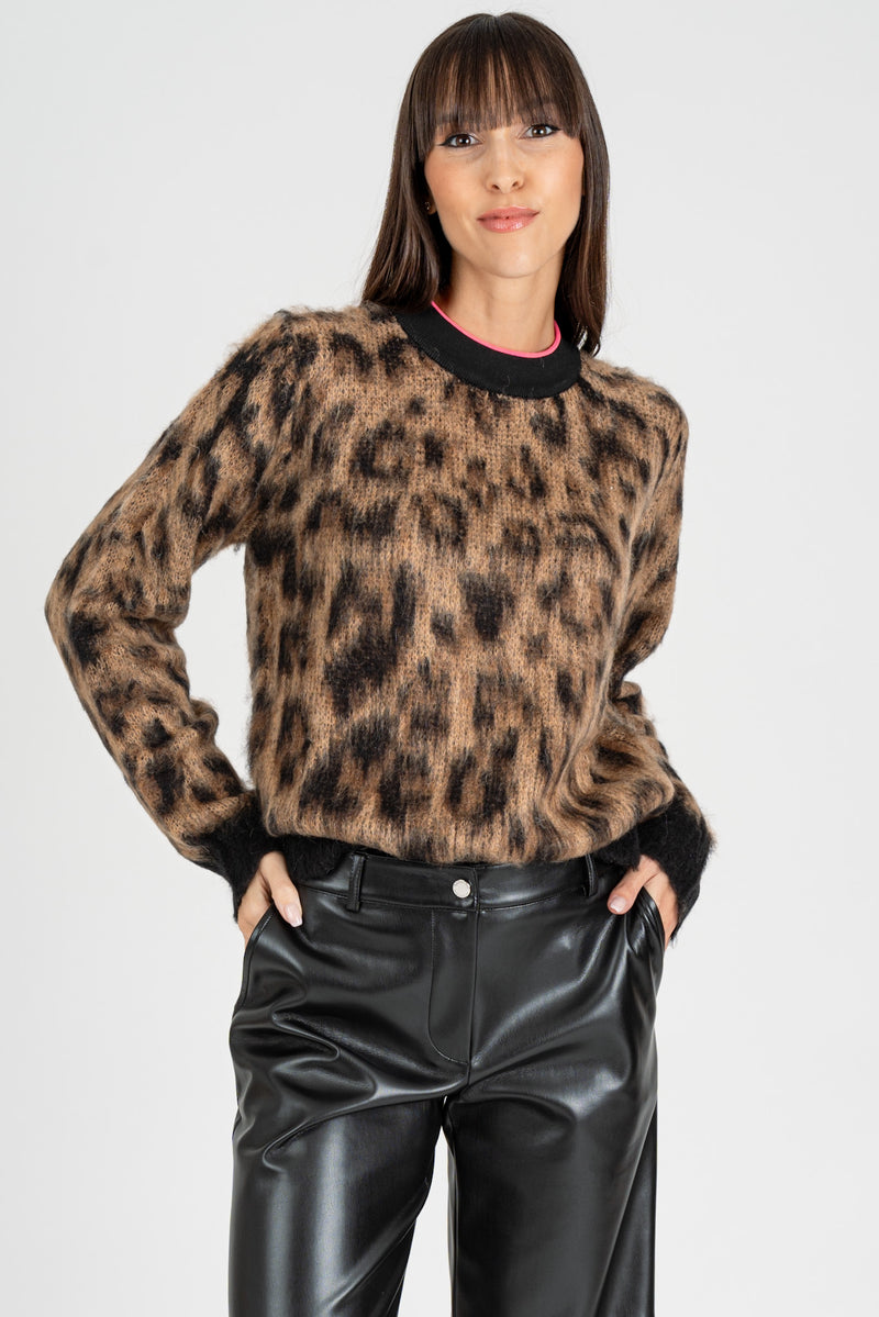 Maglione Animalier Nero Natural