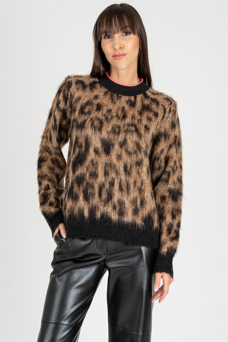 Maglione Animalier Nero Natural