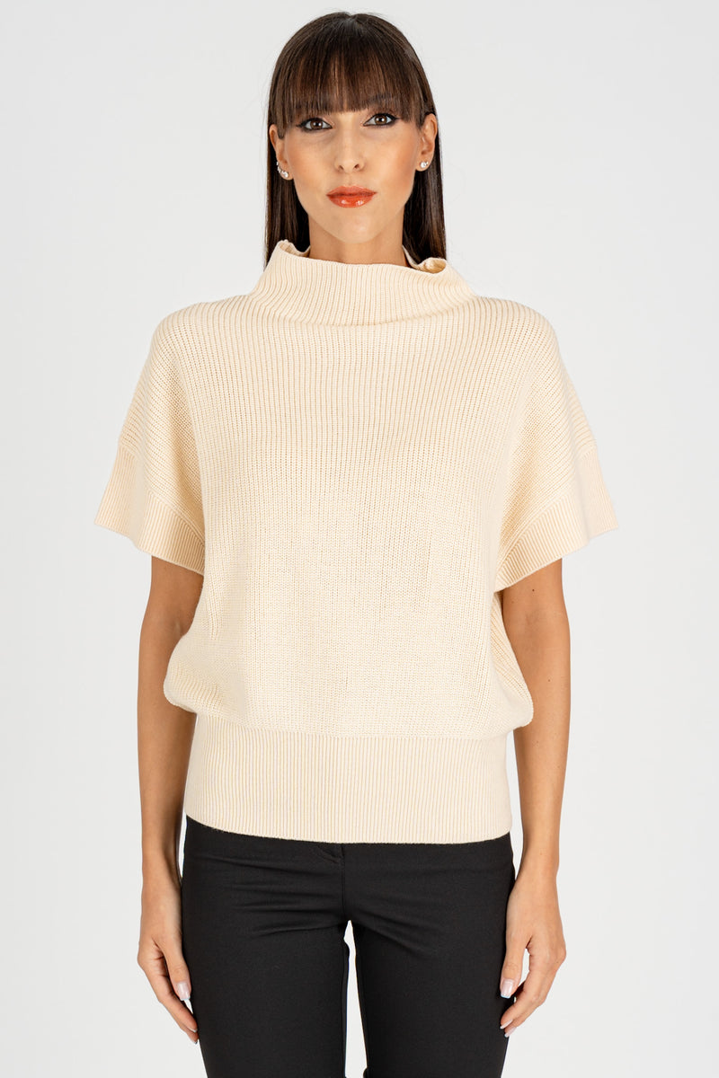 Maglia Smanicata Essential Wooly White