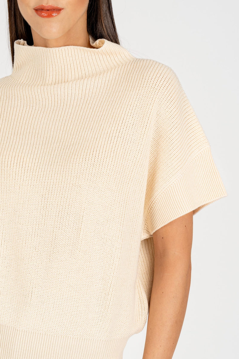 Maglia Smanicata Essential Wooly White