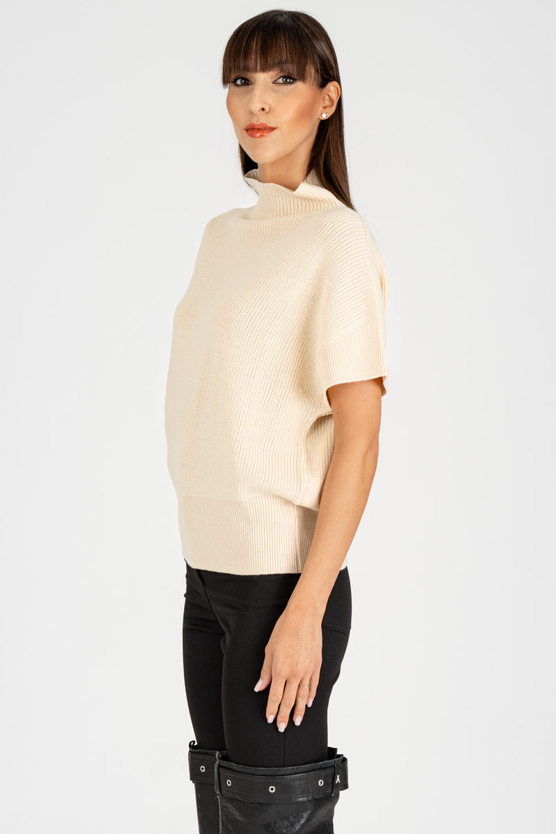 Maglia Smanicata Essential Wooly White