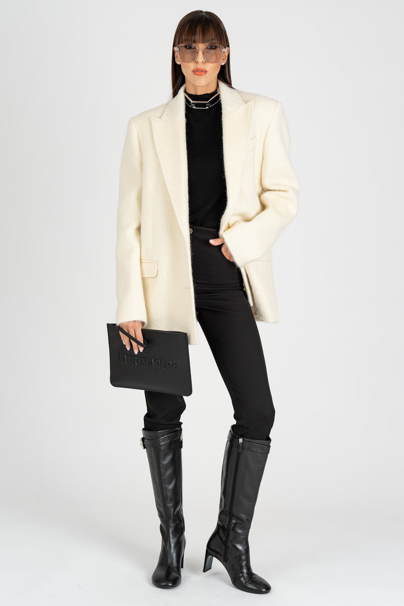 Cappotto Blazer Wooly White