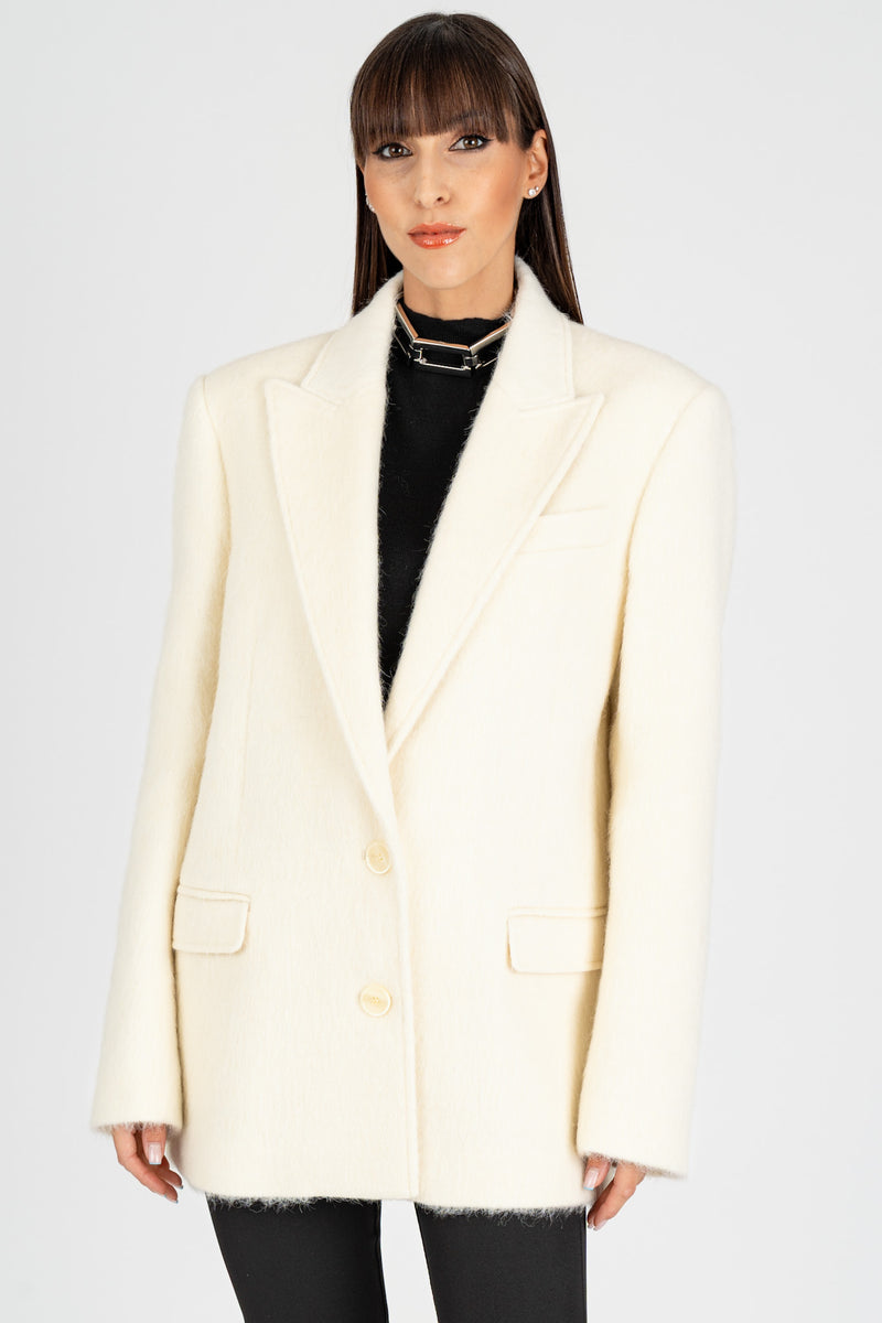 Cappotto Blazer Wooly White