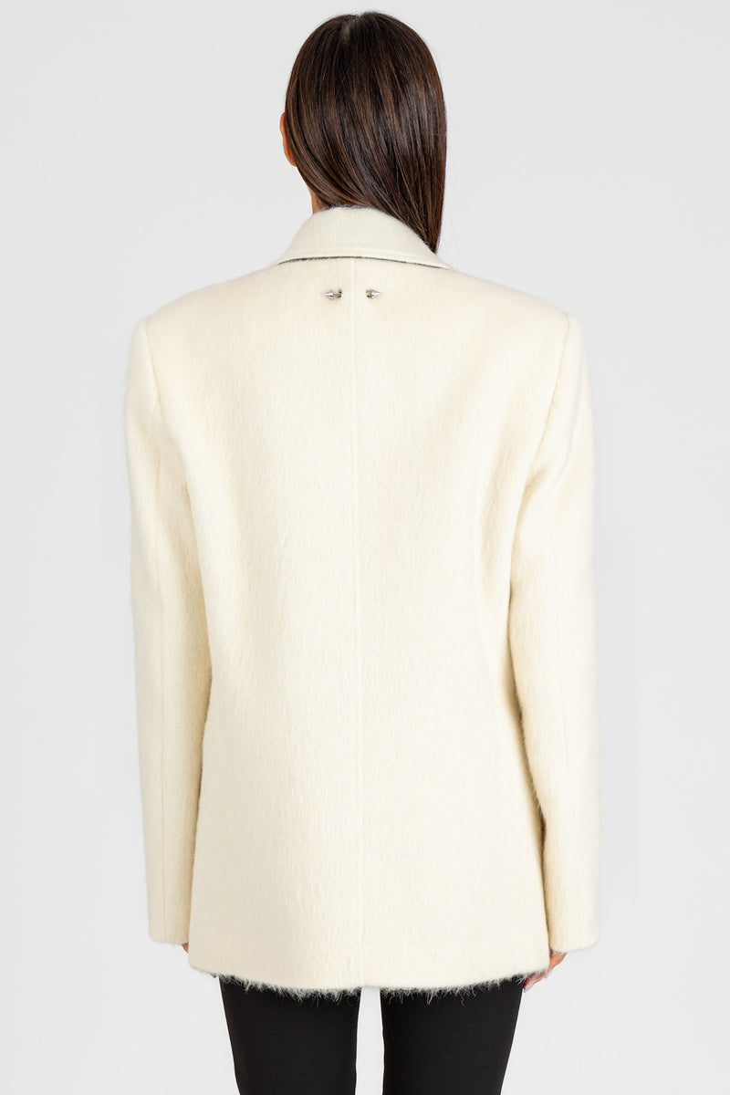 Cappotto Blazer Wooly White