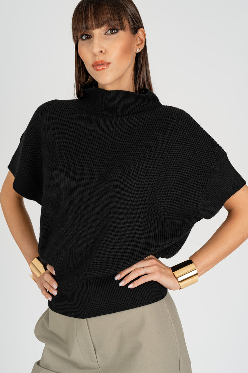 Maglia Smanicata Essential Nero