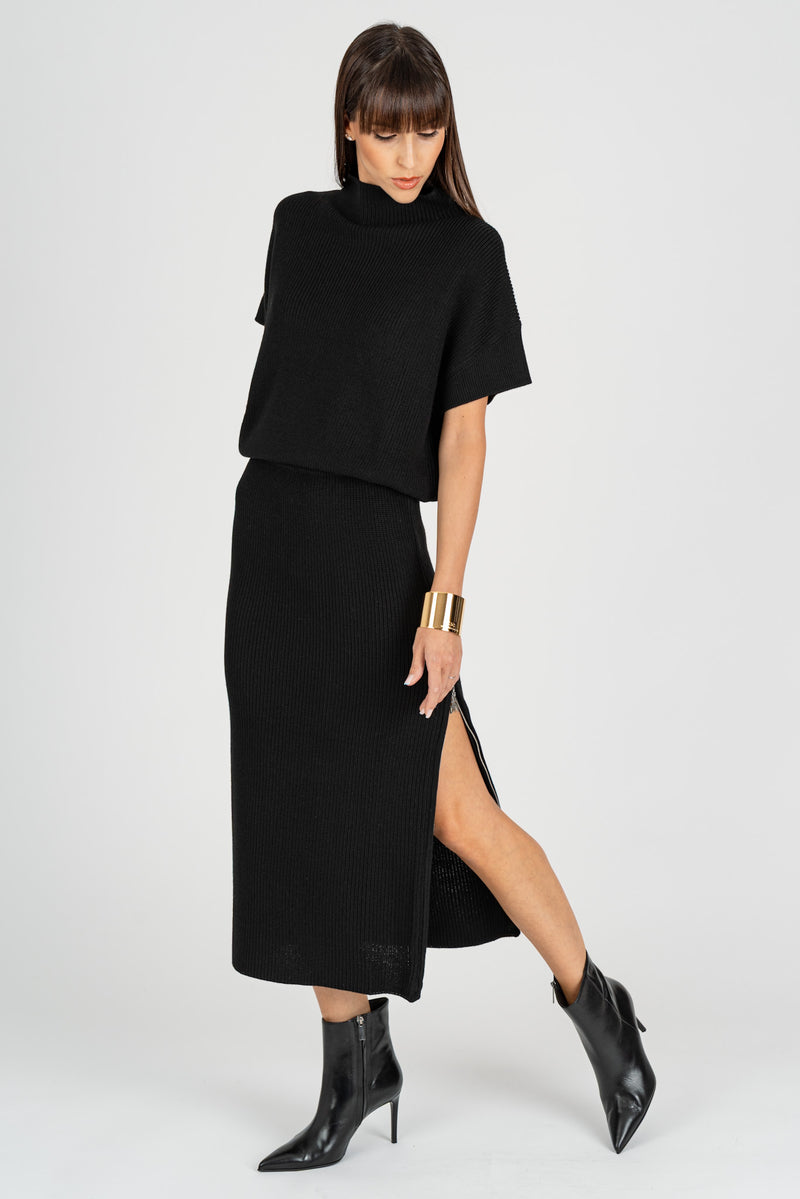Gonna in Maglia Nero