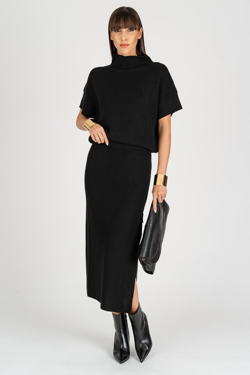 Gonna in Maglia Nero