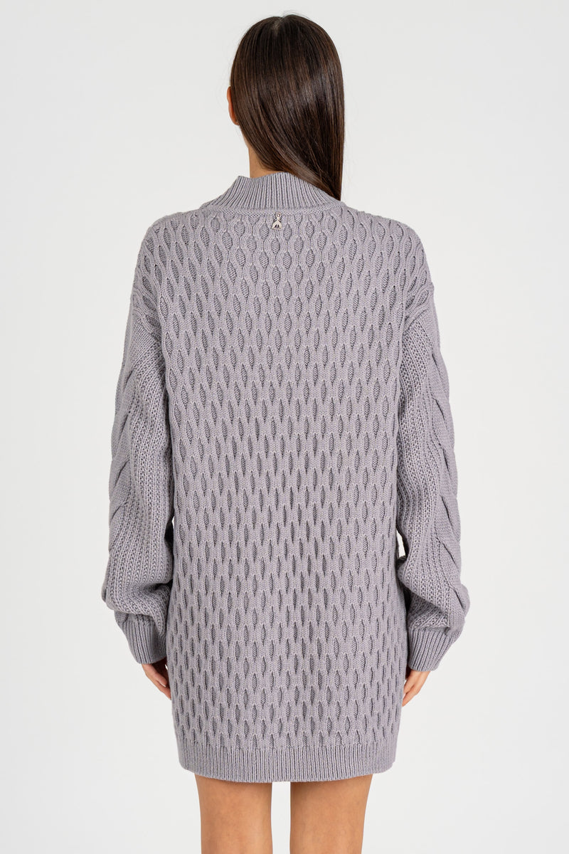 Abito in Maglia Trecce Mistery Gray