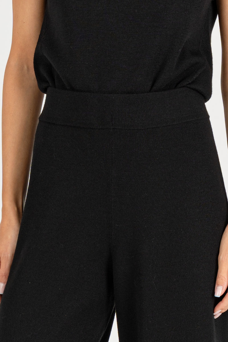 Pantalone In Maglia Nero