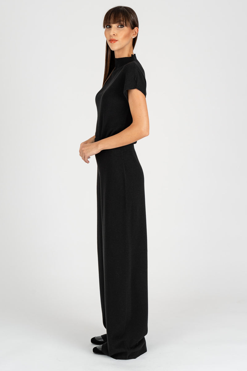 Pantalone In Maglia Nero