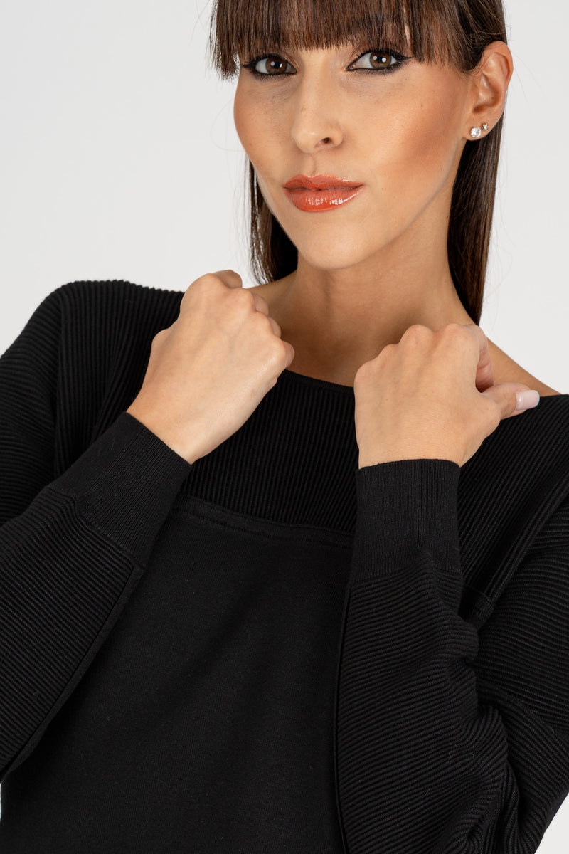 Abito in Maglia Nero