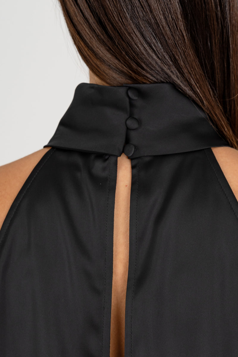 Top Raso Poly Nero