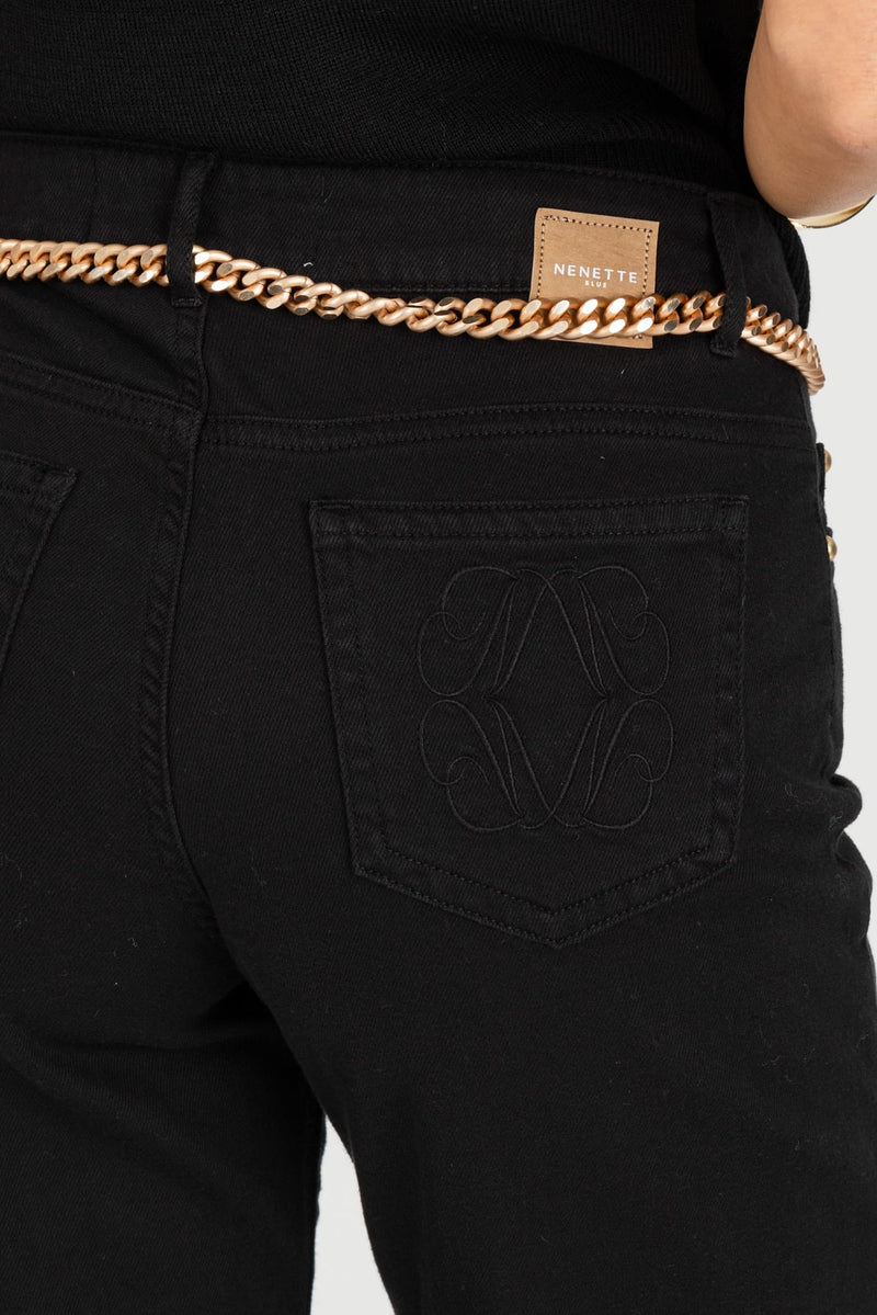 Pantalone con Cintura Catena Nero