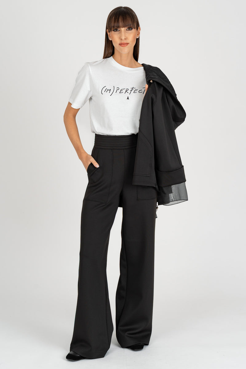 Pantalone Palazzo Scuba Nero