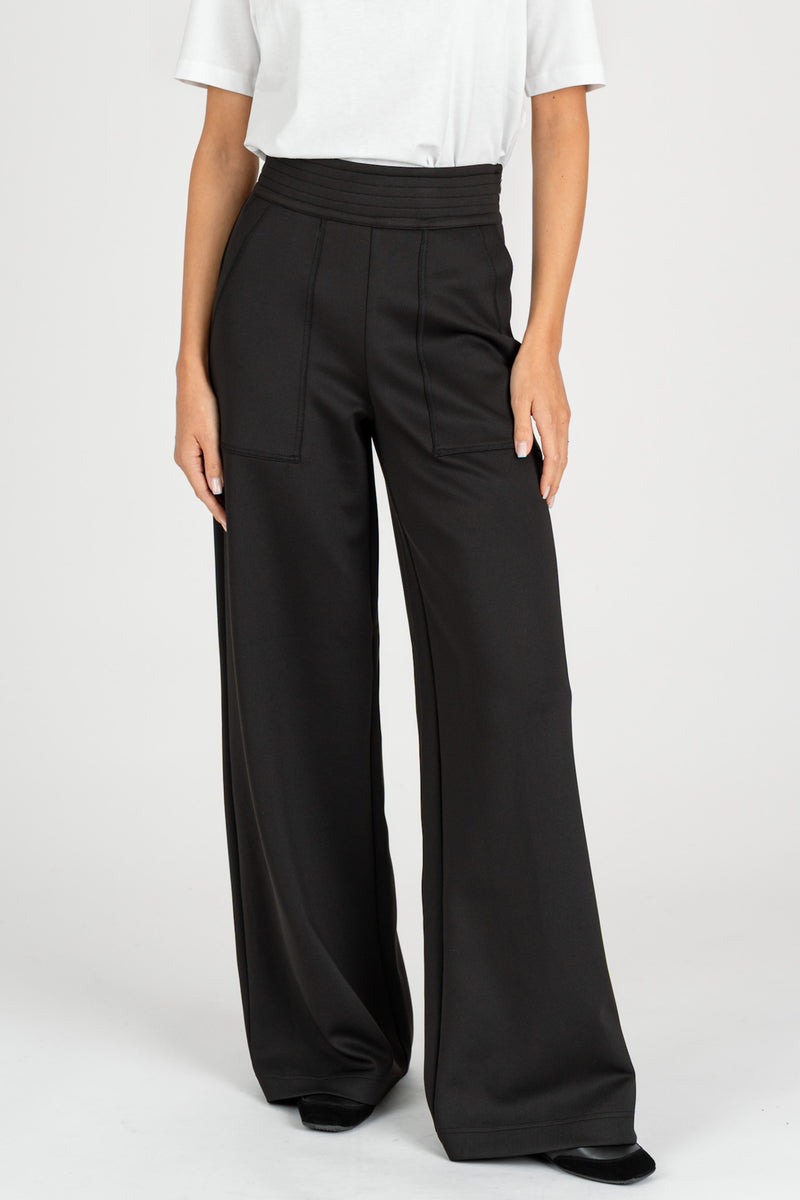 Pantalone Palazzo Scuba Nero