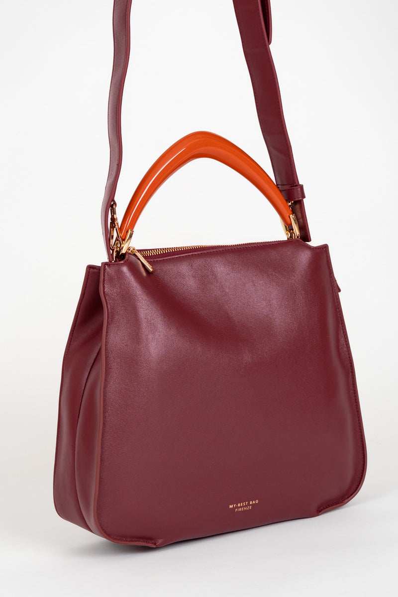 Borsa Tracolla Maxi dark Burgundy