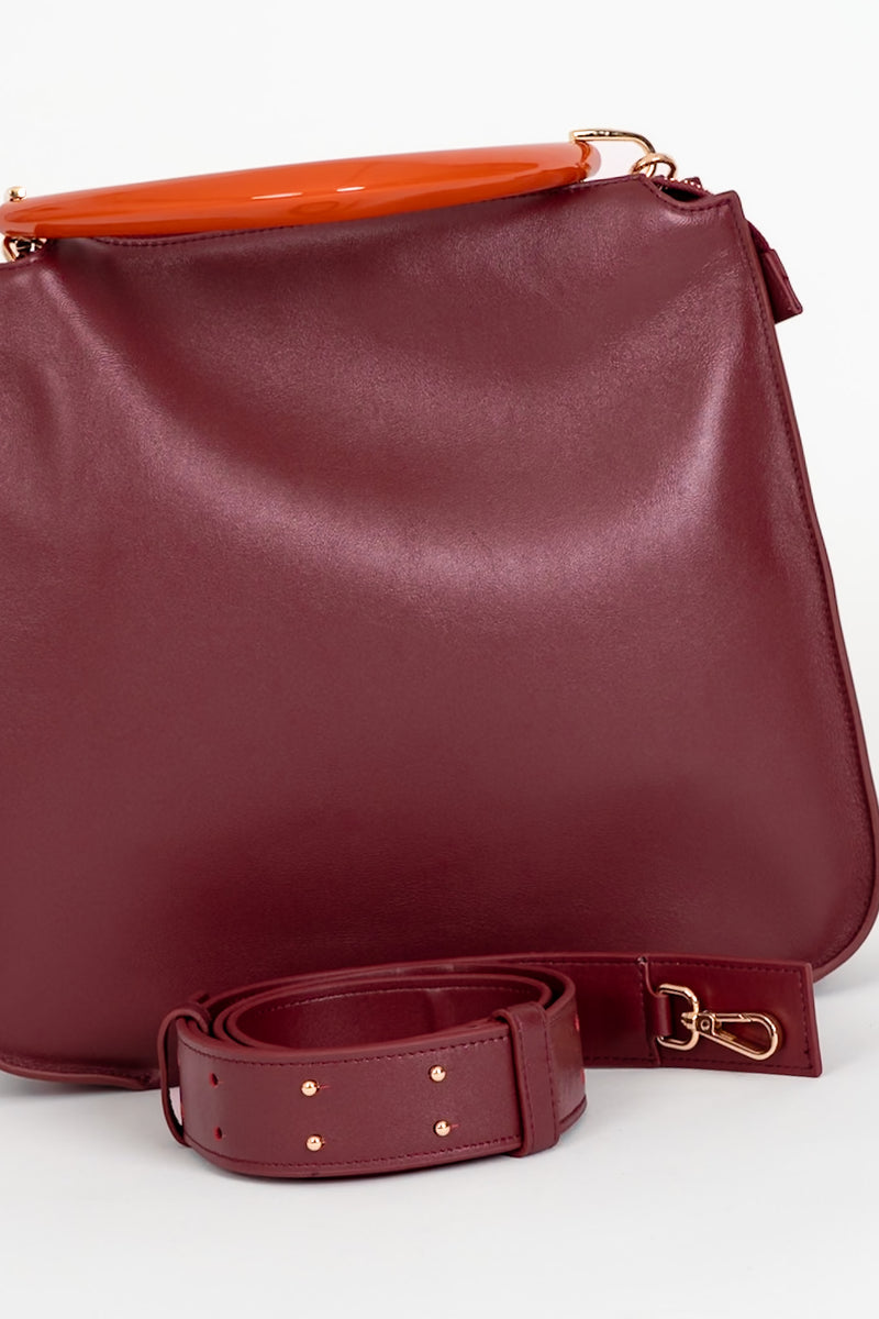 Borsa Tracolla Maxi dark Burgundy