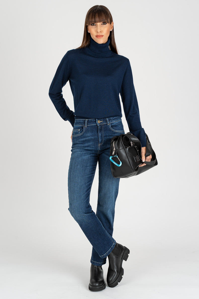 Pantalone Denim Slim Stretch Blu Denim