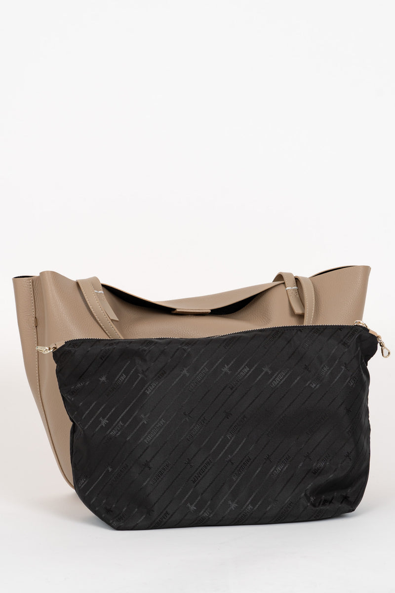 Borsa Shopping Pelle Martellata Winter Sand