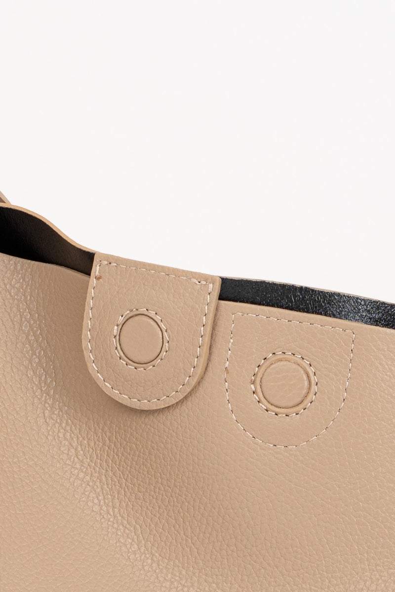 Borsa Shopping Pelle Martellata Winter Sand
