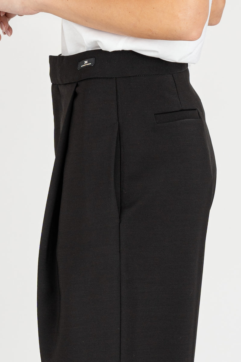 Pantalone Cropped Stretch Nero