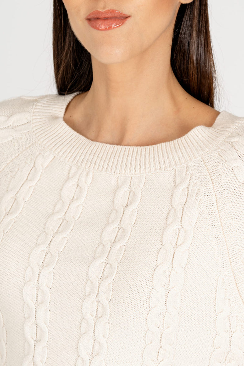 Maglia Pull Trecce Ecrù