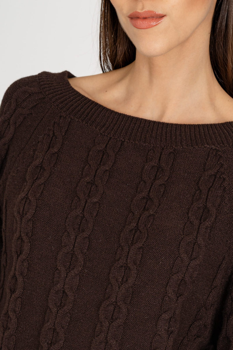Maglia Pull Trecce Moro
