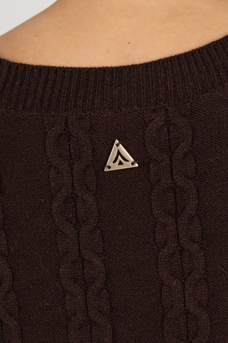 Maglia Pull Trecce Moro