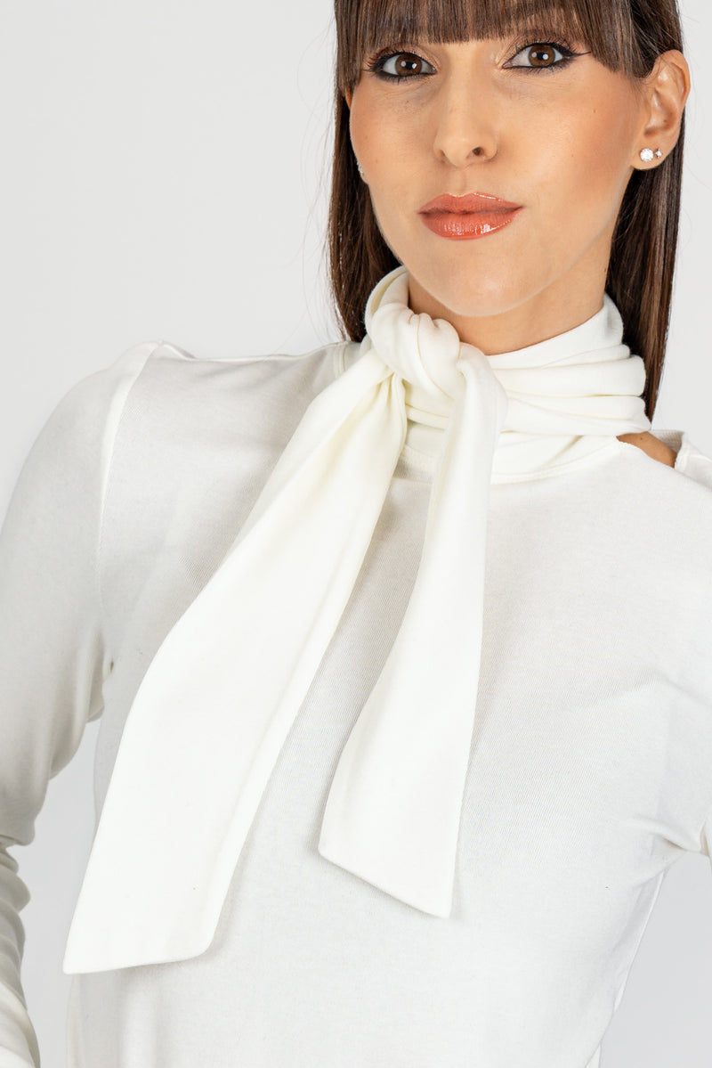 Maglia con Fiocco Panna