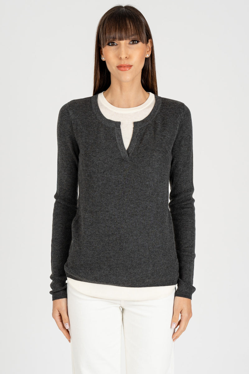 Maglia effetto Doppio Gray Burro