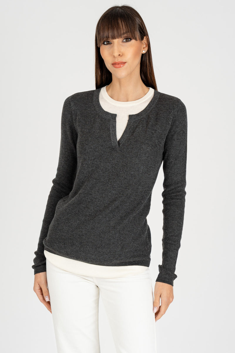 Maglia effetto Doppio Gray Burro