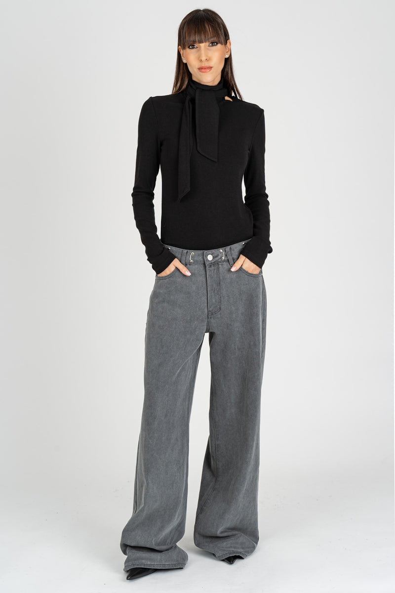 Jeans Palazzo Gray