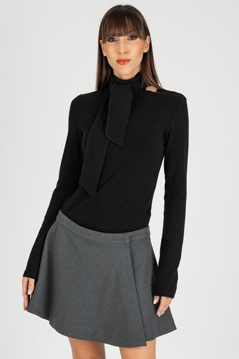 Maglia con Fiocco Nero