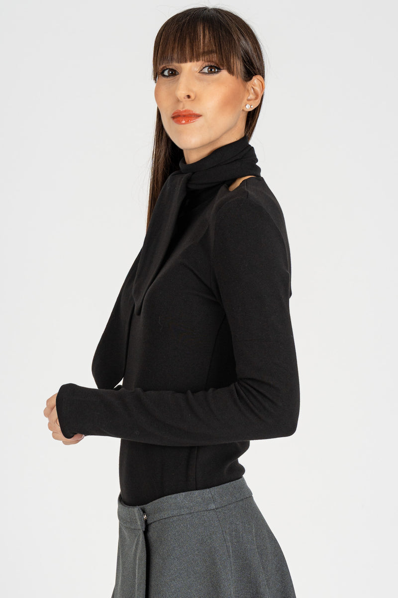 Maglia con Fiocco Nero