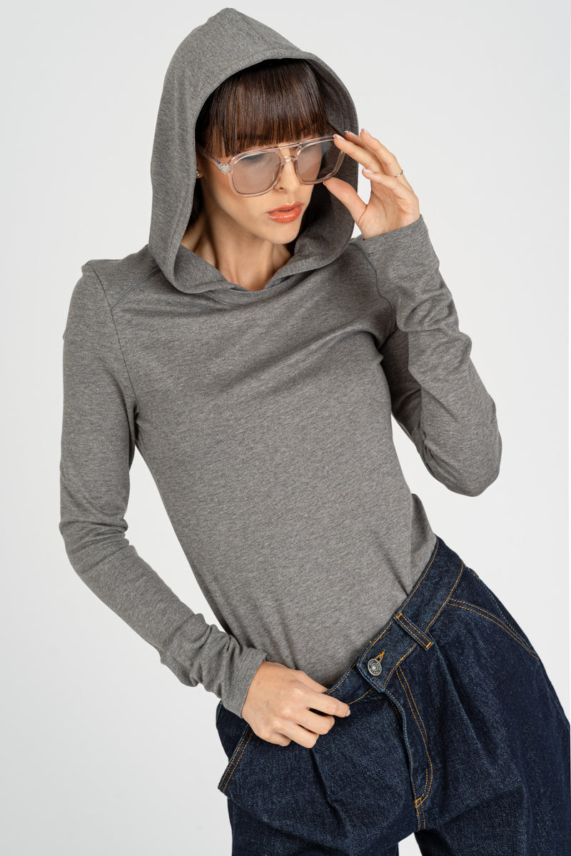 Maglia con Cappuccio Gray
